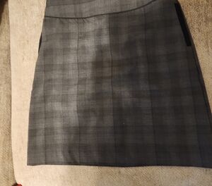 Daisy Fuentes Charcoal Plaid Pencil Skirt